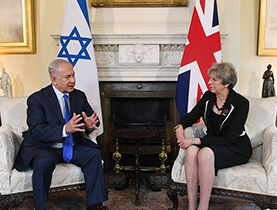 英首相特雷莎·梅与以色列总理内塔尼亚胡会面 