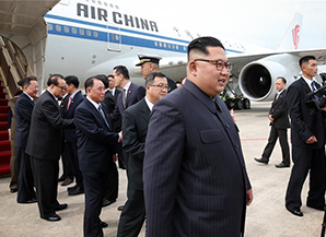 金正恩抵达新加坡